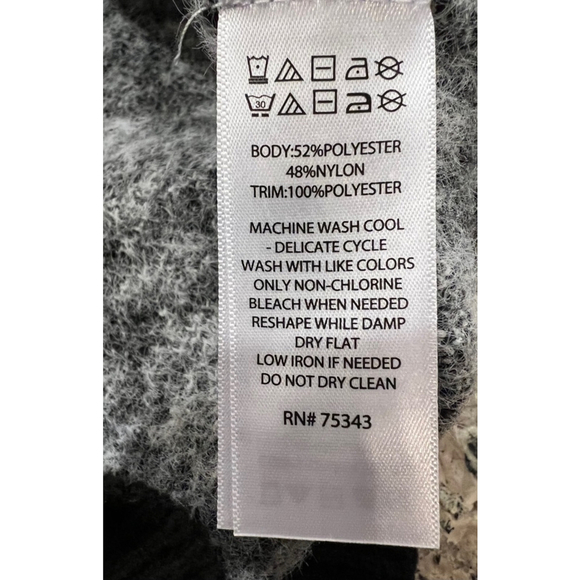 Tahari houndstooth Cardigan, XL,‎ Black/White - Picture 6 of 6